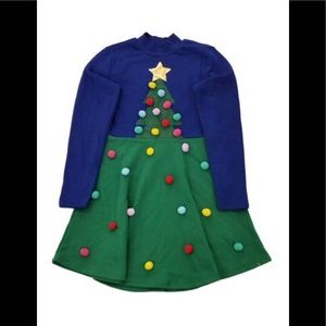 Women’s Blue/Green Christmas Tree Sweater Dress